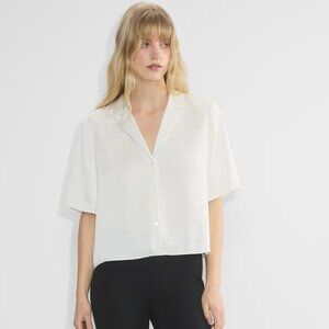 Aritzia Wilfred Beso Satin Shirt in Light Birch